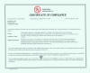 UL Wire Mesh Cable Tray Certificate of Compliance